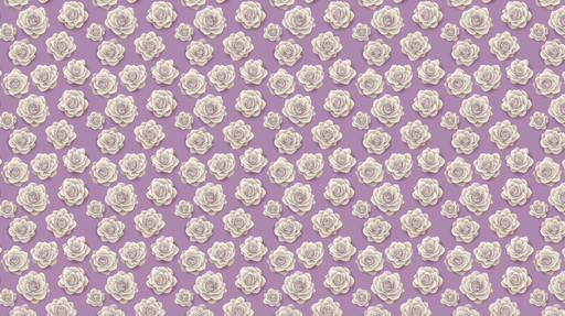 Papier peint roses Roses blanches sur fond violet délicat