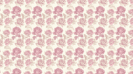 Papier peint roses vintage Motif de roses aux teintes douces sur fond crème