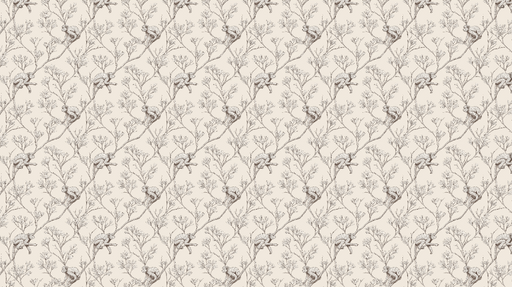 Papier peint singe et botanique Singes espiègles sur fond clair avec motif floral