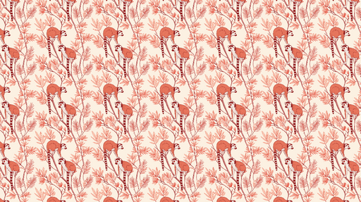 Papier peint singes et feuillage Motif ludique de singes entourés de feuilles délicates