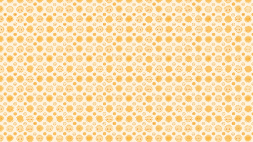 Papier peint soleil mignon Motifs de soleils souriants dans des tons jaunes éclatants