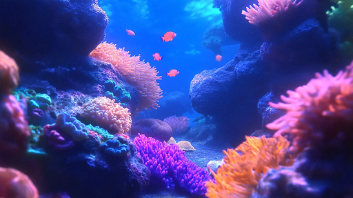 Papier peint sous-marin Plongée dans un récif corallien vibrant