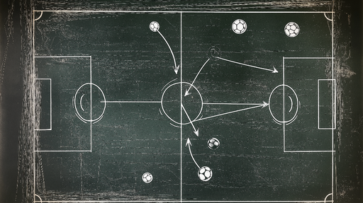 Papier peint stratégie football Schéma de jeu sur tableau noir