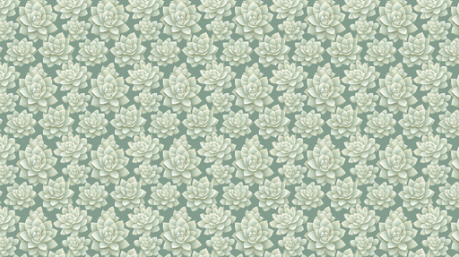Papier peint succulentes Motif de succulentes sur fond vert doux