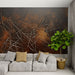 Papier peint design grunge avec lignes abstraites pour salon moderne