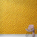Papier peint jaune vibrant avec motif en relief pour décoration murale moderne