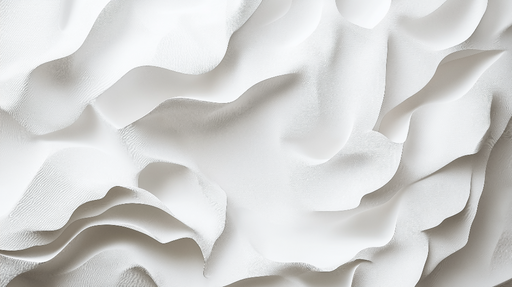 Papier peint texturé Motif ondulé en blanc pur