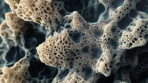 Papier peint textures organiques Motif de structures coralliennes en relief