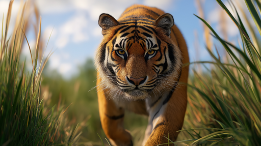 Papier peint tigre Rencontre d'un instant