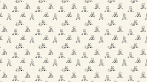 Papier peint tigres Motifs de tigres dessinés sur un fond clair