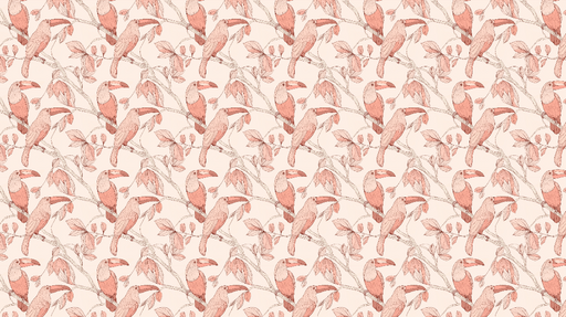 Papier peint toucan Motif de toucans sur fond pastel