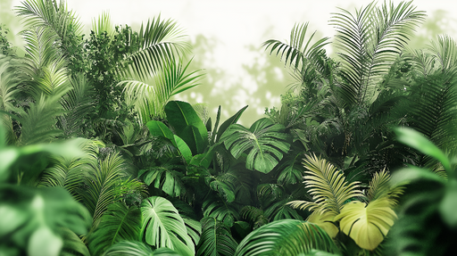 Papier peint tropical Évasion au cœur d'une jungle luxuriante