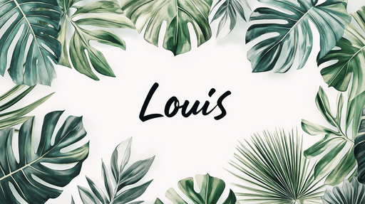 Papier peint tropical Louis Feuilles tropicales luxuriantes sur fond clair
