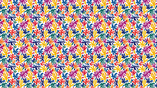 Papier peint tropical Motif coloré de feuilles et fleurs vibrantes