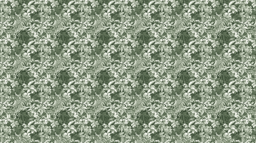 Papier peint tropical Motif luxuriant de feuillage vert et blanc