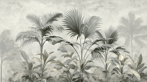 Papier peint tropical Palmiers élégants sur fond texturé doux