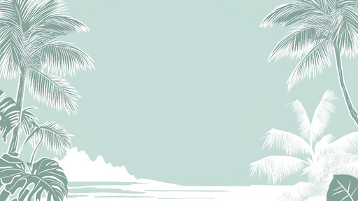 Papier peint tropical Palmiers stylisés sur fond bleu clair