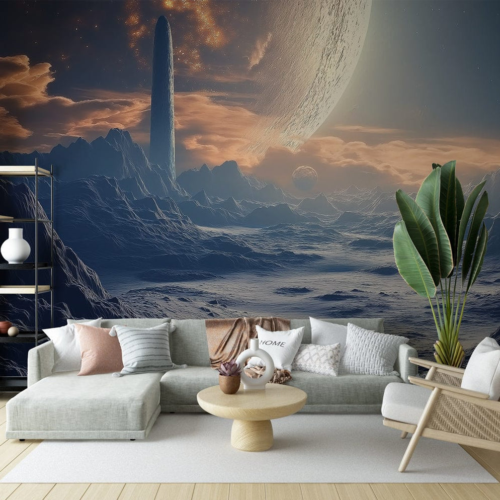 Papier peint univers | Paysage intergalactique majestueux avec des mon ...