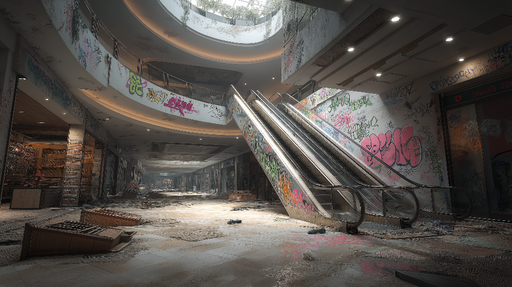 Papier peint urbain graffiti Motif coloré de graffiti sur fond désenchanté