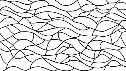 Papier peint vague noir et blanc Minimalisme