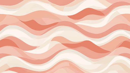 Papier peint vagues abstraites Terracotta rose beige et blanc