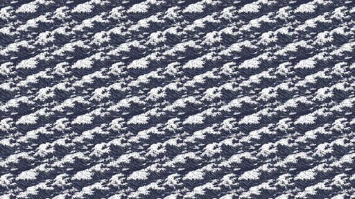 Papier peint vagues marines Motif de vagues blanches sur fond bleu marine