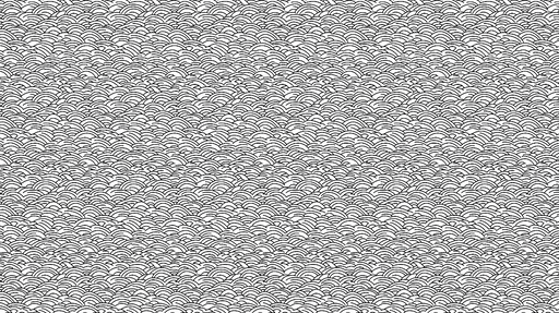 Papier peint vagues Motif de vagues stylisées en noir et blanc