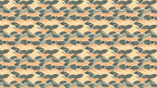 Papier peint vagues stylisées Motif de vagues avec nuances délicates