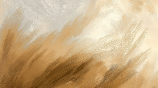 Papier peint végétal Motif doux de champs de blé en dégradé doré