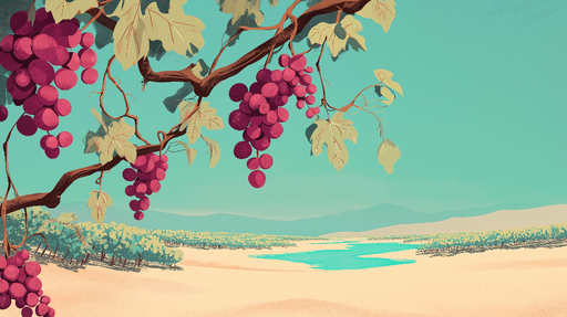 Papier peint vignes Grapes luxuriants sur fond naturel apaisant