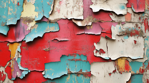 Papier peint vintage Écorce colorée et usée pour un style rétro