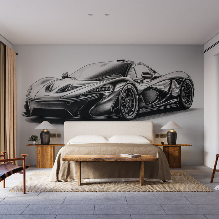 Papier peint voiture de sport | Croquis artistique de McLaren P1