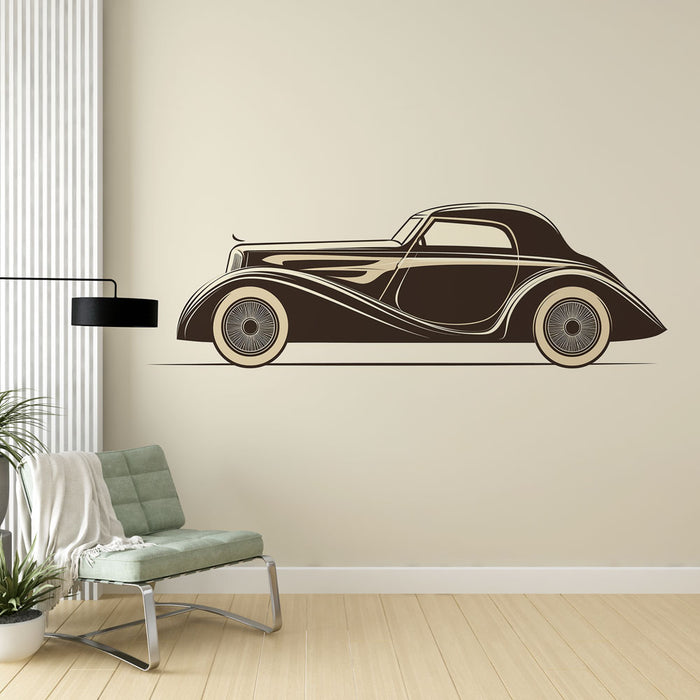 Papier peint voiture vintage | Élégance du design rétro