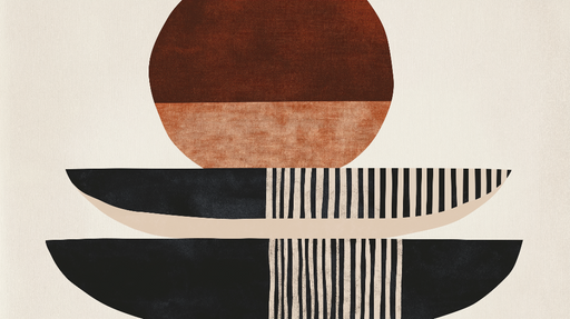 Papier peint zen abstrait Comme une tapisserie sur fond beige