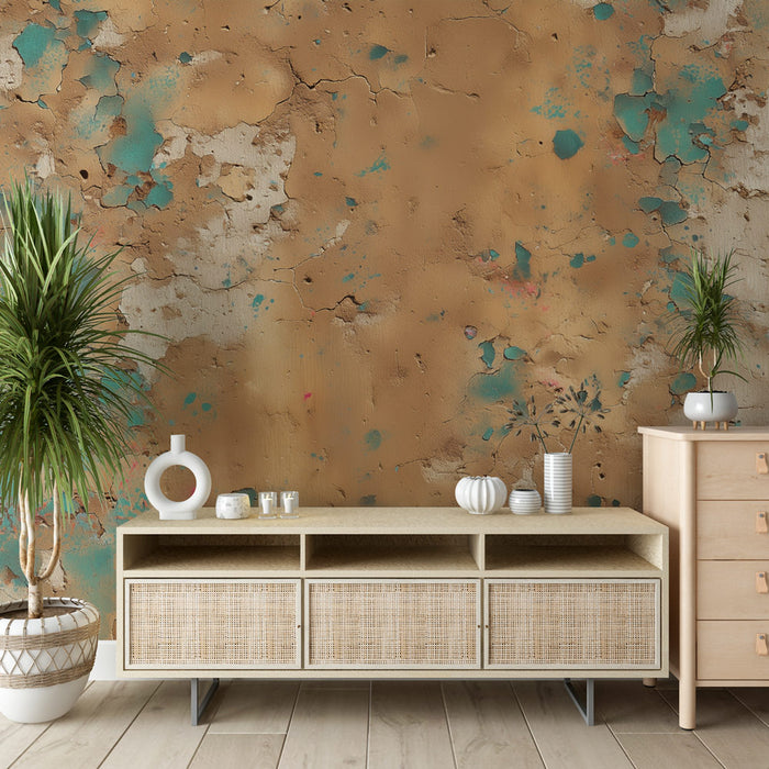 Papier peint texture craquelée | Effet vieilli
