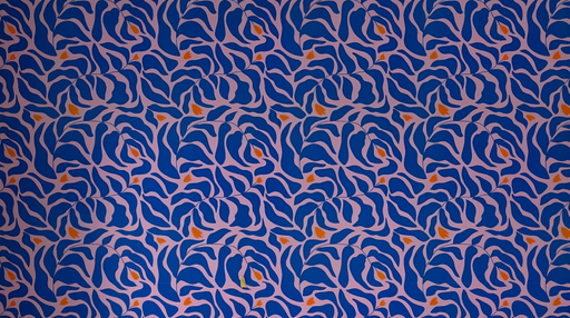 Papier peint abstrait Motif bleu et orange