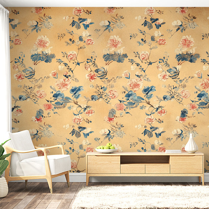 Papier peint floral vintage | Élégance classique
