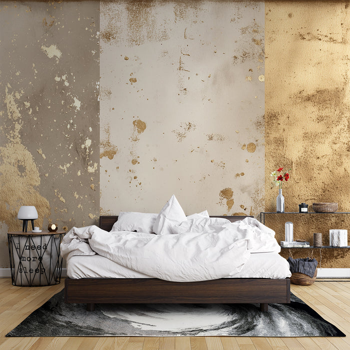 Papier peint abstrait | Effet or vieilli