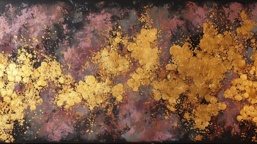 Papier peint abstrait doré Éclat cosmique