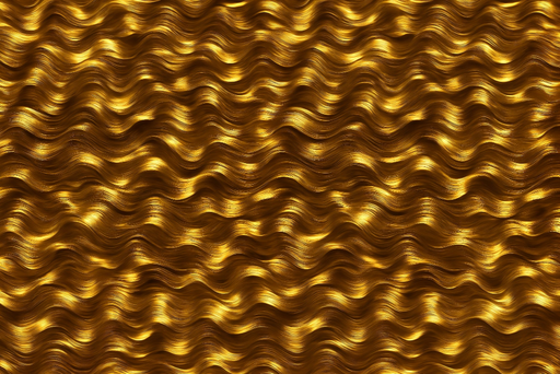 Papier peint ondulé doré Éclat Luxueux