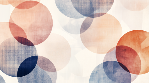 Papier peint cercles colorés Design moderne avec cercles superposés