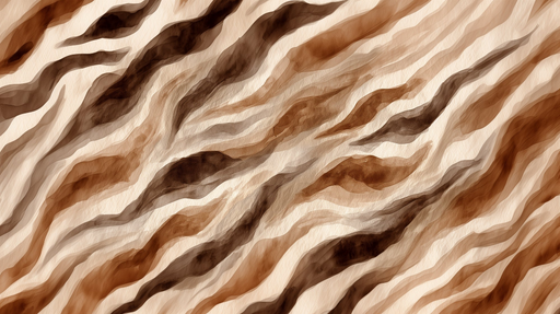Papier peint texturé Motif ondulé brun et beige