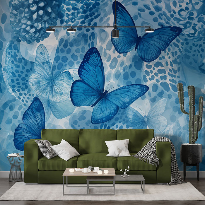 Papier peint papillons bleus | Évasion onirique et élégante