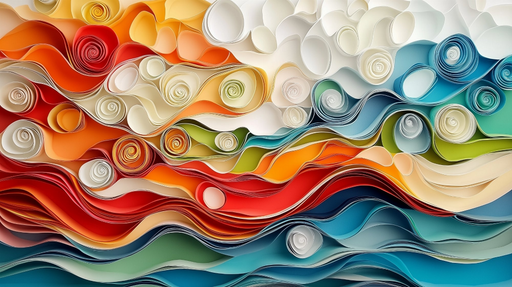 Papier peint spirales colorées Design artistique vibrant