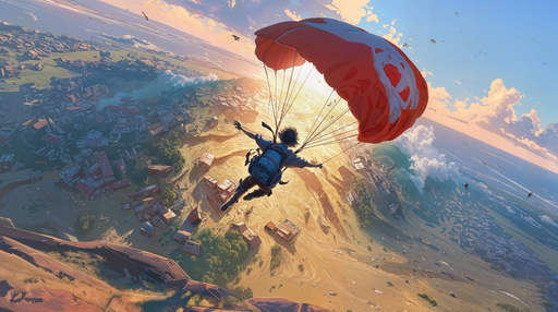 Papier peint parachutisme Aventure aérienne