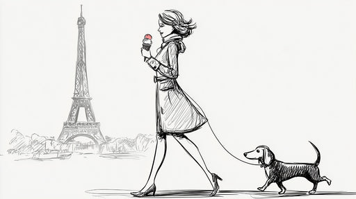 Papier peint Parisien Élégance de la promenade à Paris