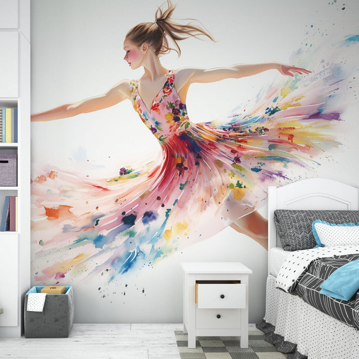 Papier peint patinage artistique | Explosion de couleurs