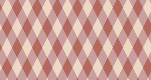 Papier peint losanges Rouge et Beige Rétro