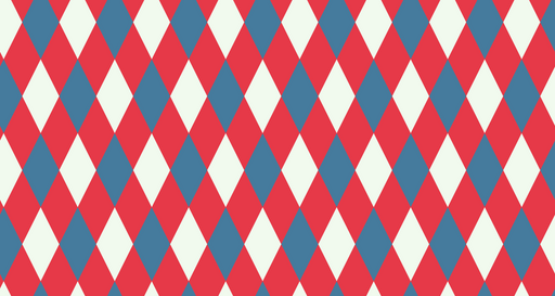 Papier peint losanges Motif géométrique rouge et bleu