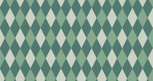 Papier peint losanges Motif géométrique vert et crème